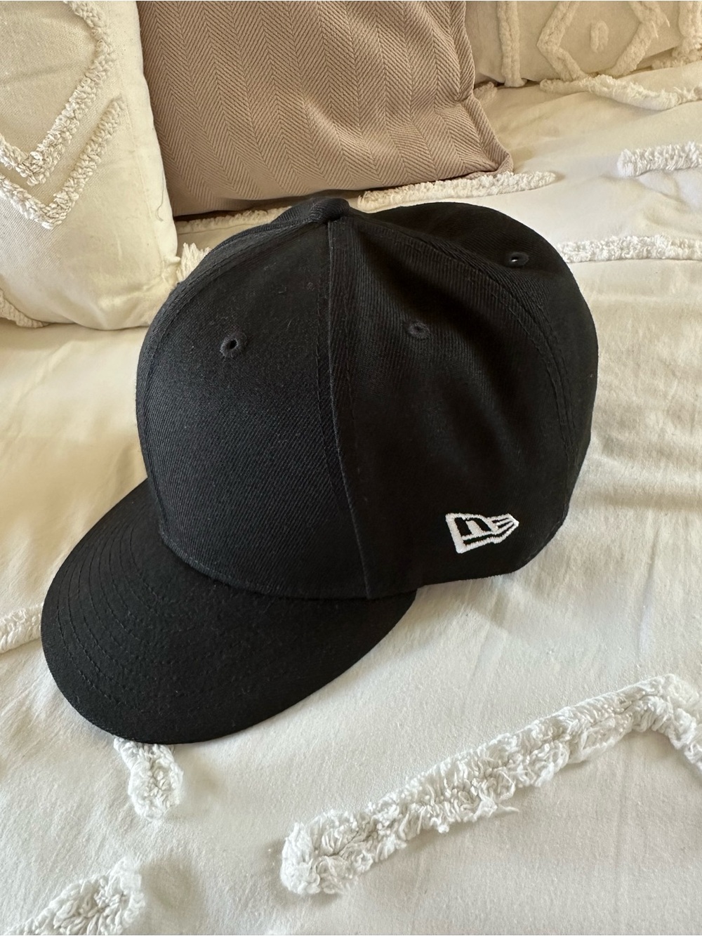 New Era 9 Fifty Black SnapBack Cap with White Logo